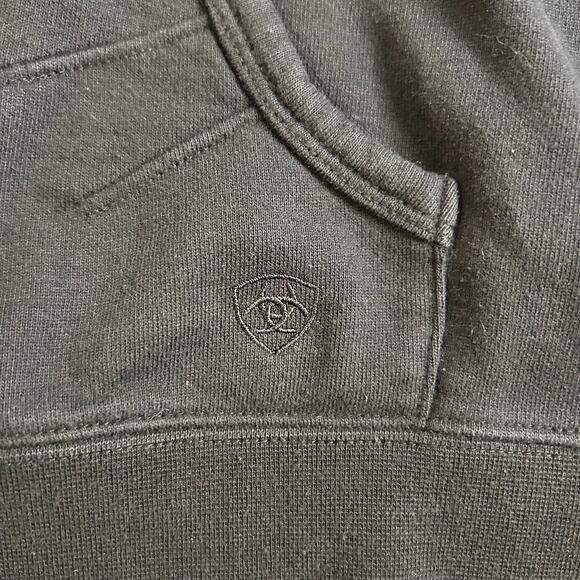 Ariat Black Full Zip Hoodie Sweatshirt Base Layer Women's Large - Picture 7 of 13